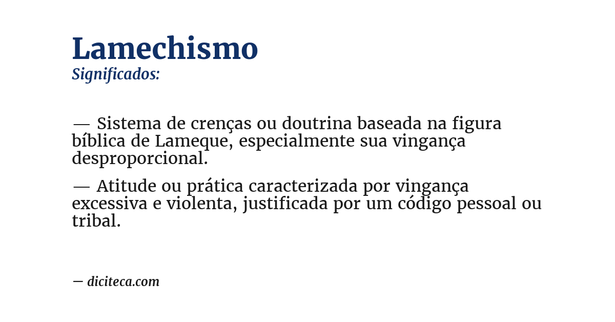 Significado de lamechismo