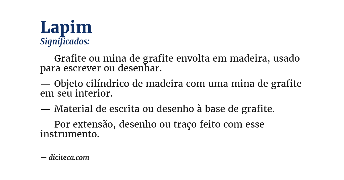 Significado de lapim
