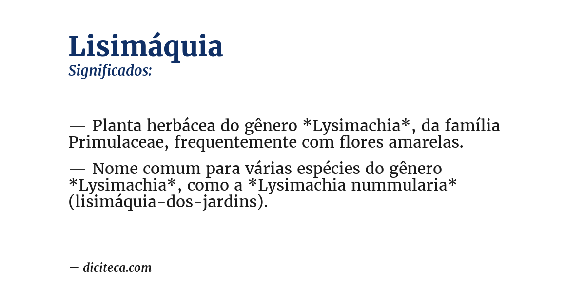 Significado de lisimáquia