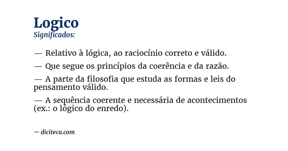 Significado de logico