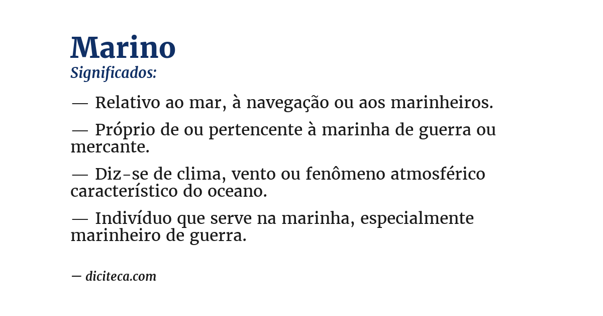Significado de marino