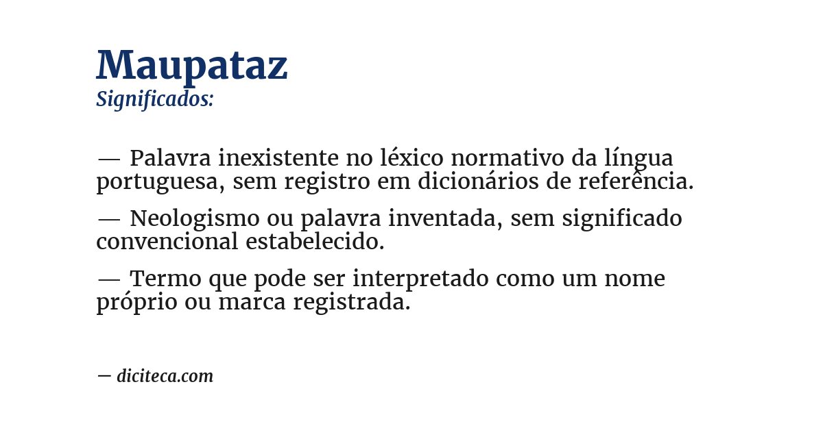 Significado de maupataz