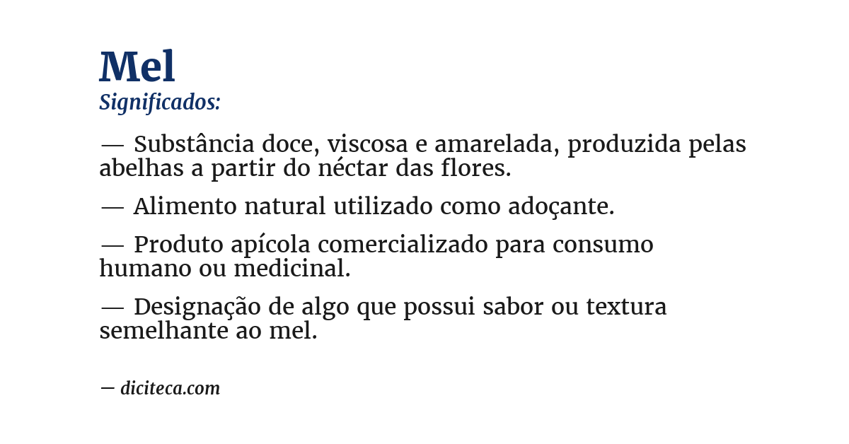 Significado de mel