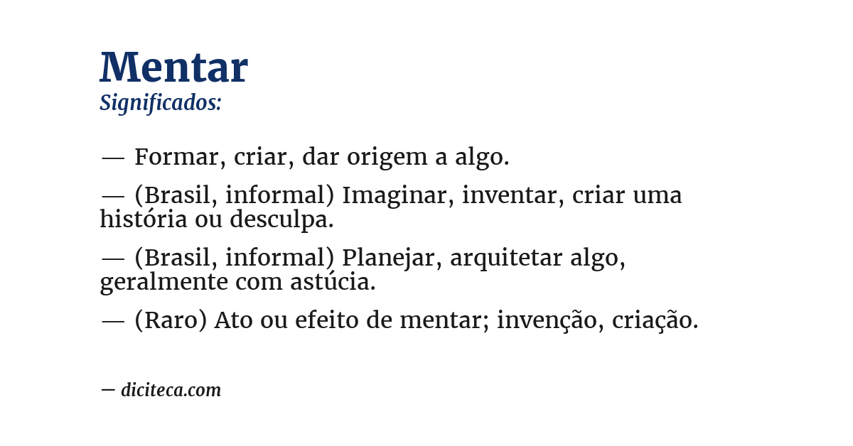 Significado de mentar