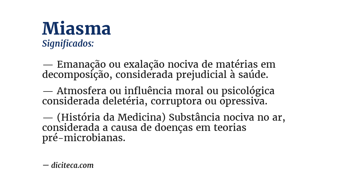 Significado de miasma