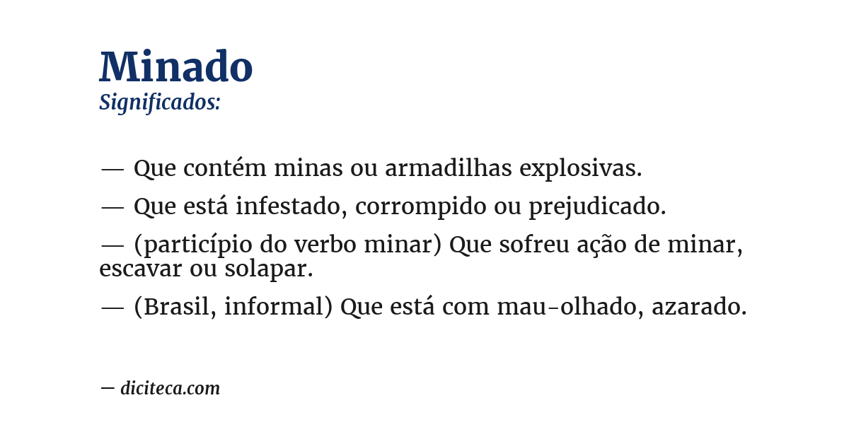 Significado de minado