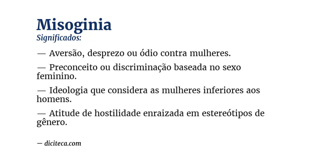 Significado de misoginia