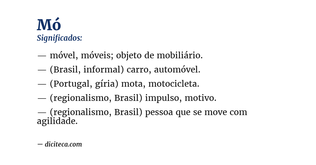 Significado de mó