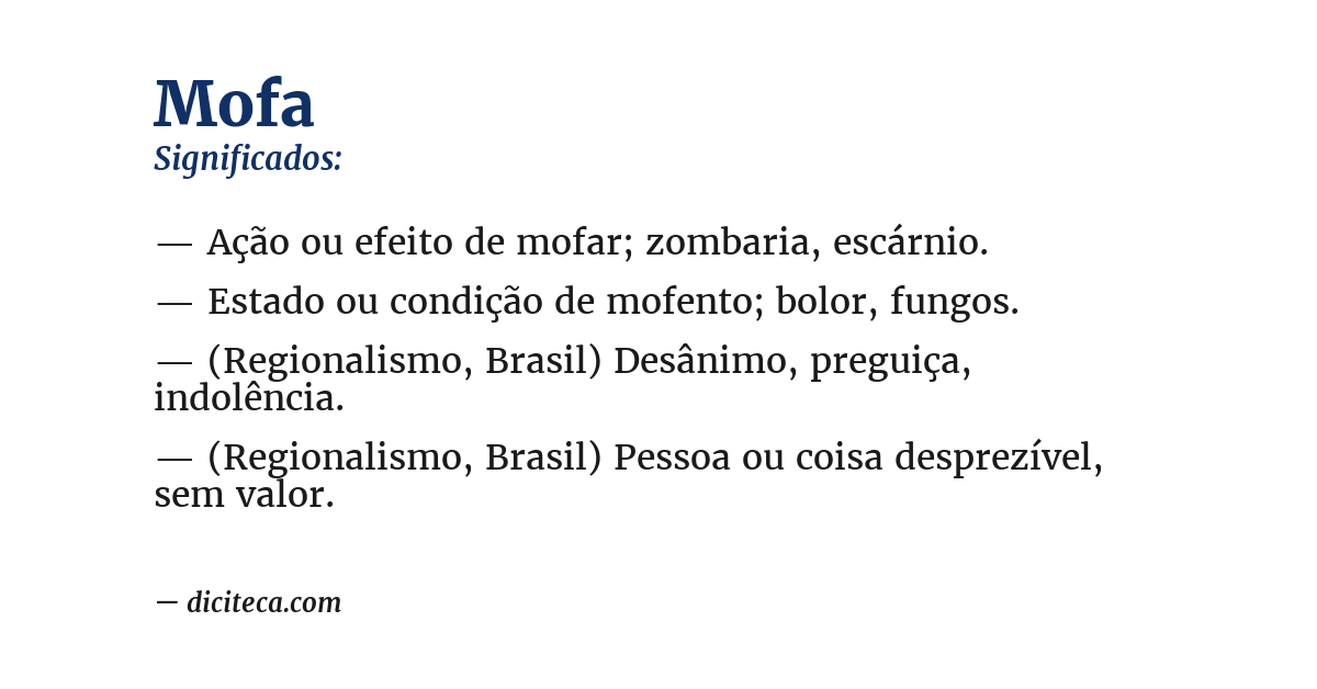 Significado de mofa