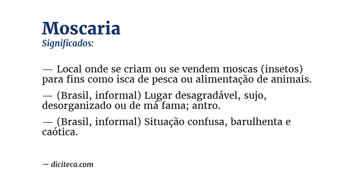 Significado de moscaria