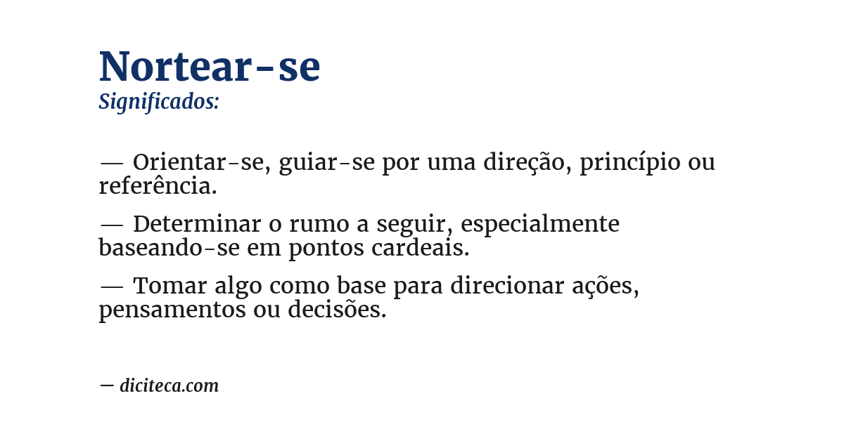 Significado de nortear-se
