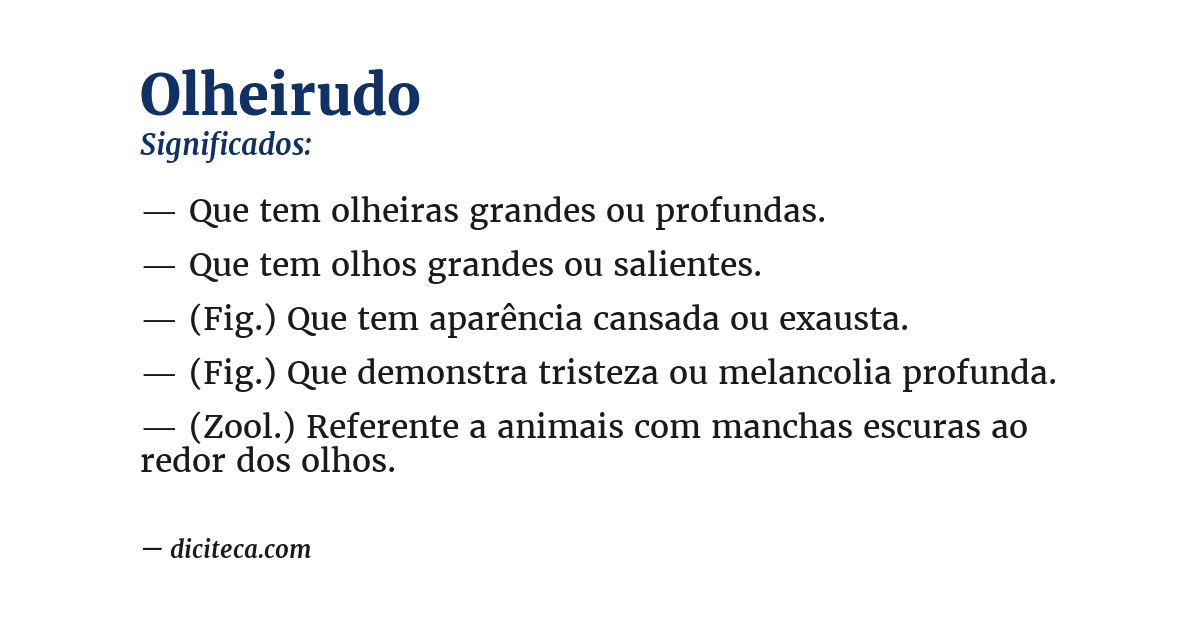 Significado de olheirudo