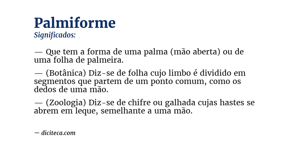 Significado de palmiforme