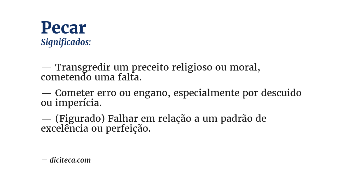 Significado de pecar