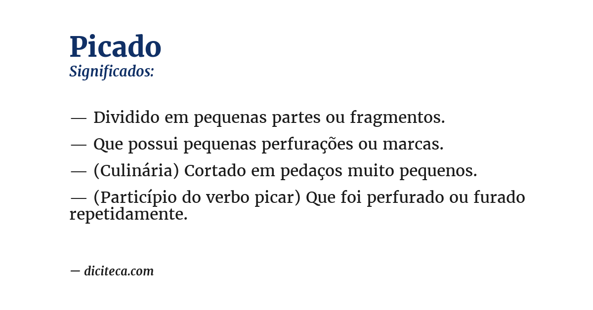 Significado de picado