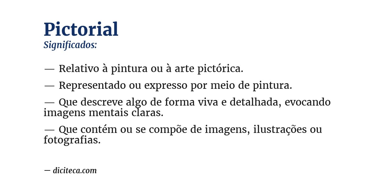 Significado de pictorial