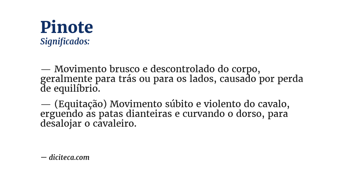 Significado de pinote