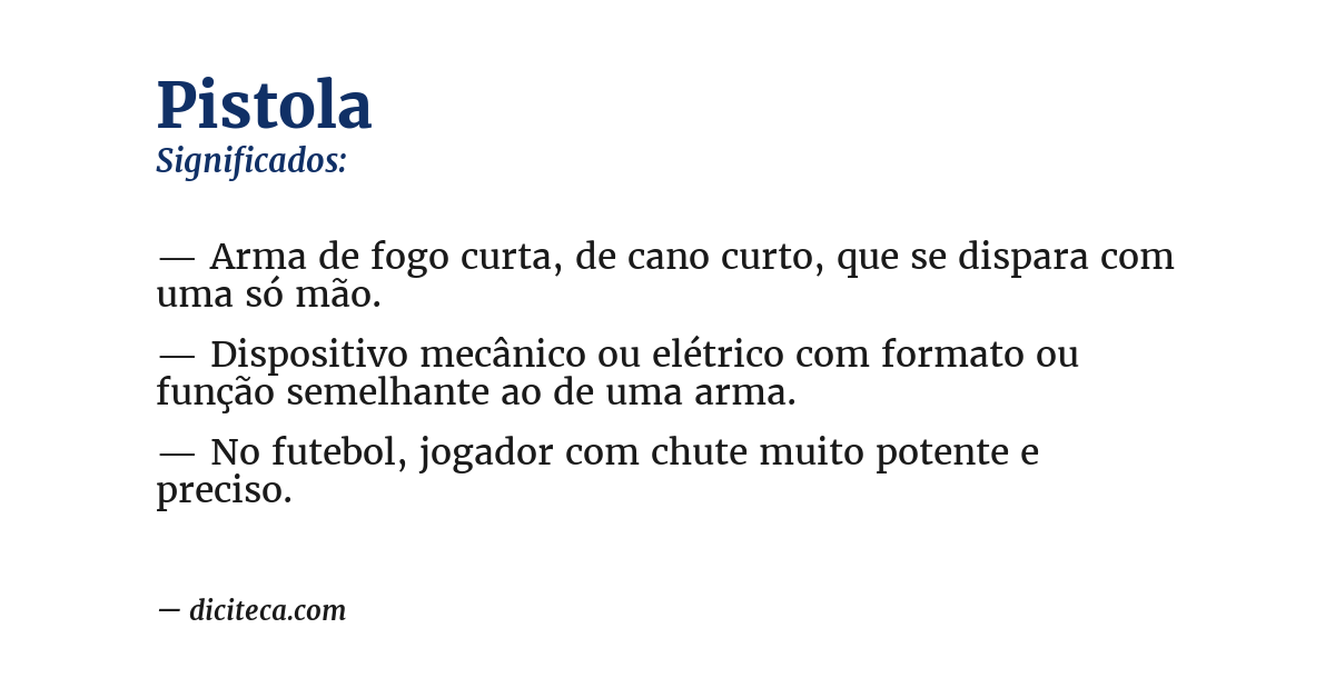 Significado de pistola