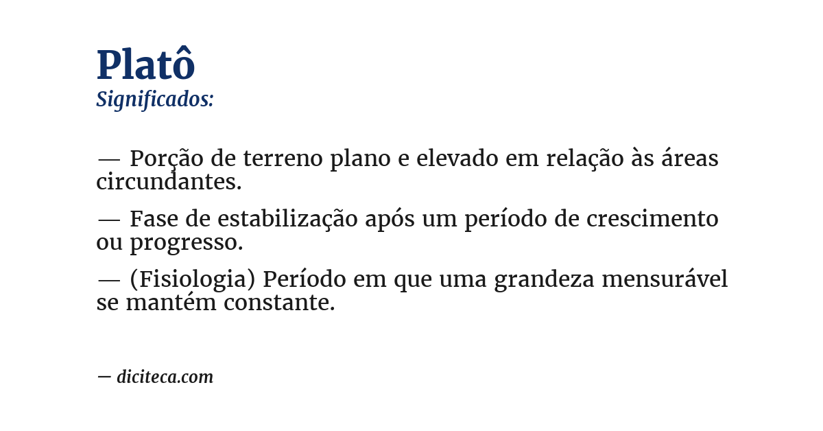 Significado de platô