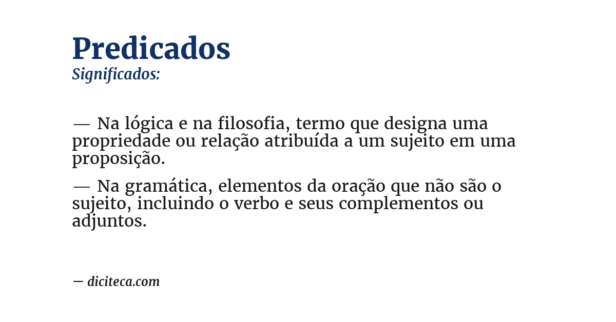 Significado de predicados