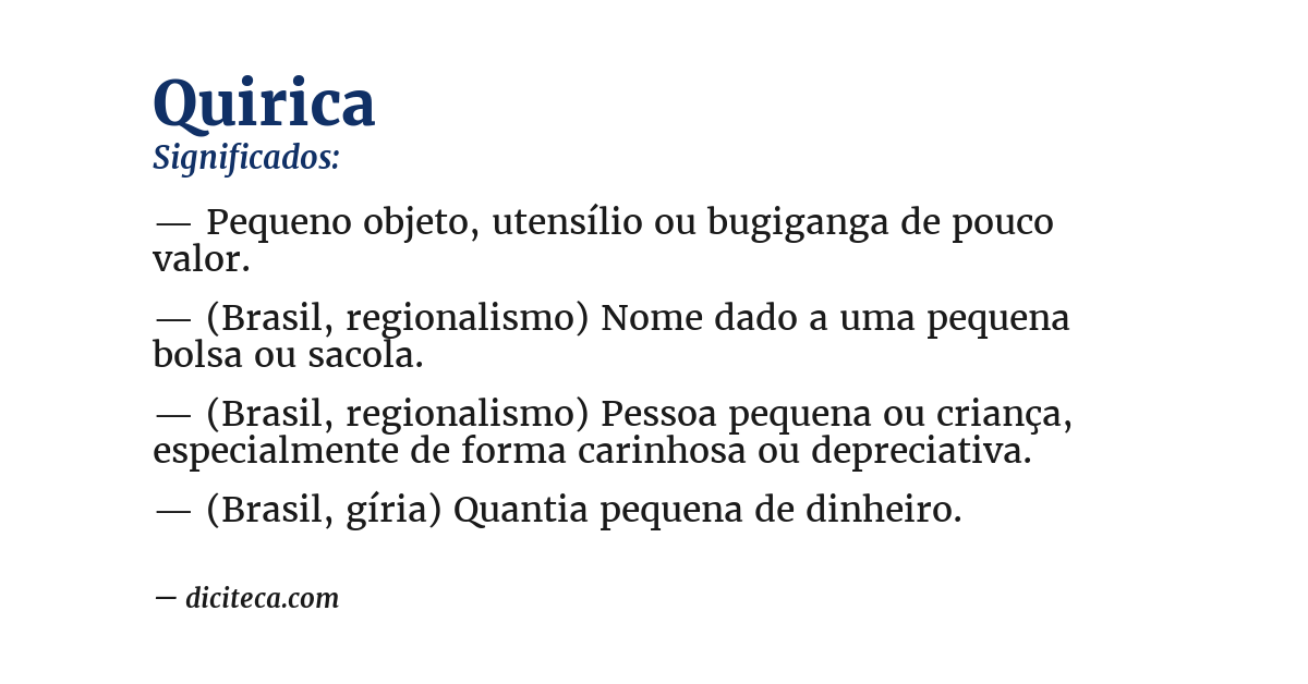 Significado de quirica