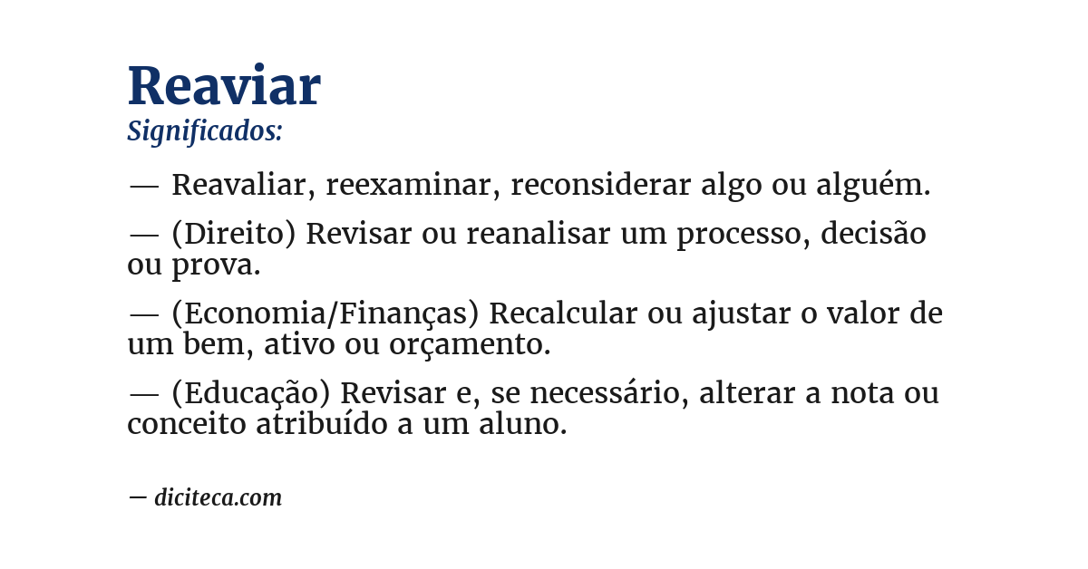 Significado de reaviar