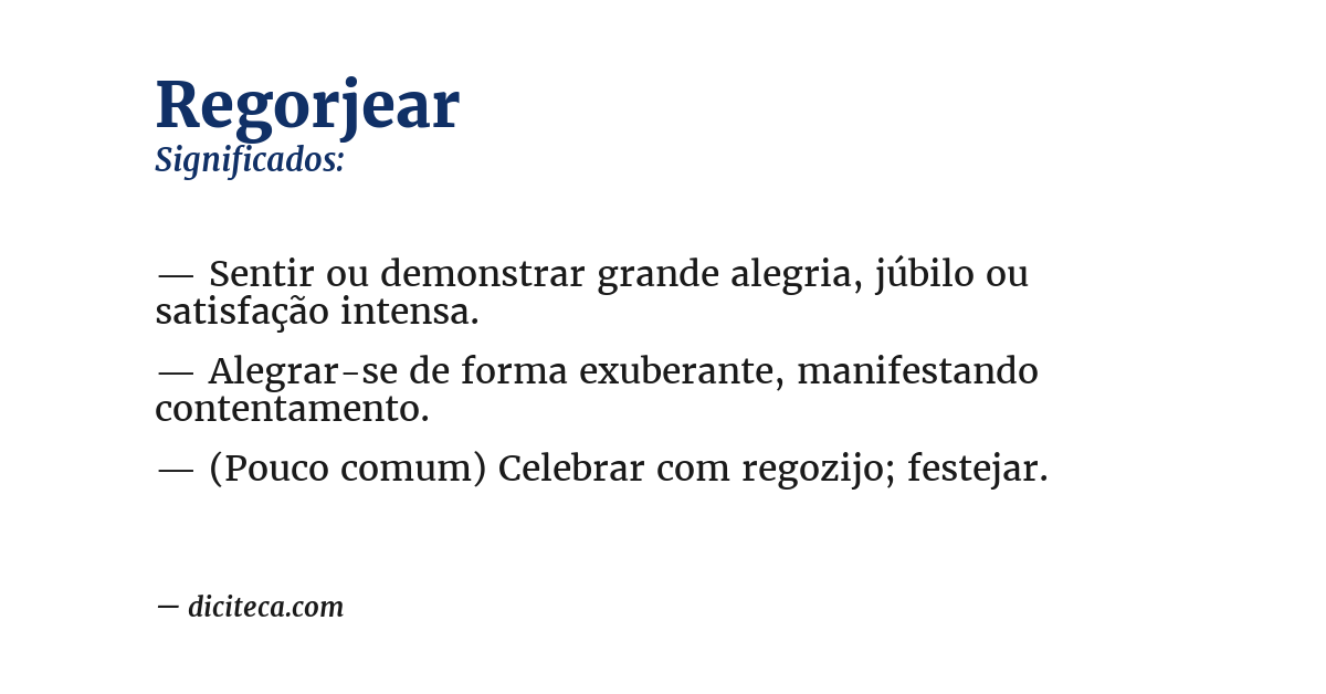 Significado de regorjear