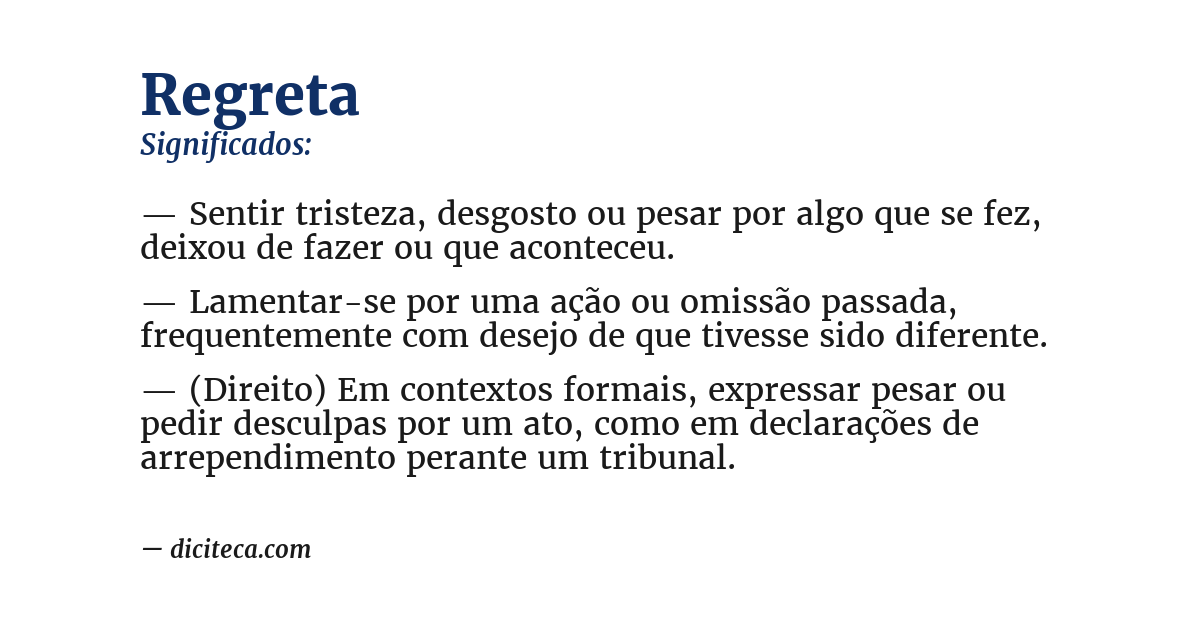 Significado de regreta