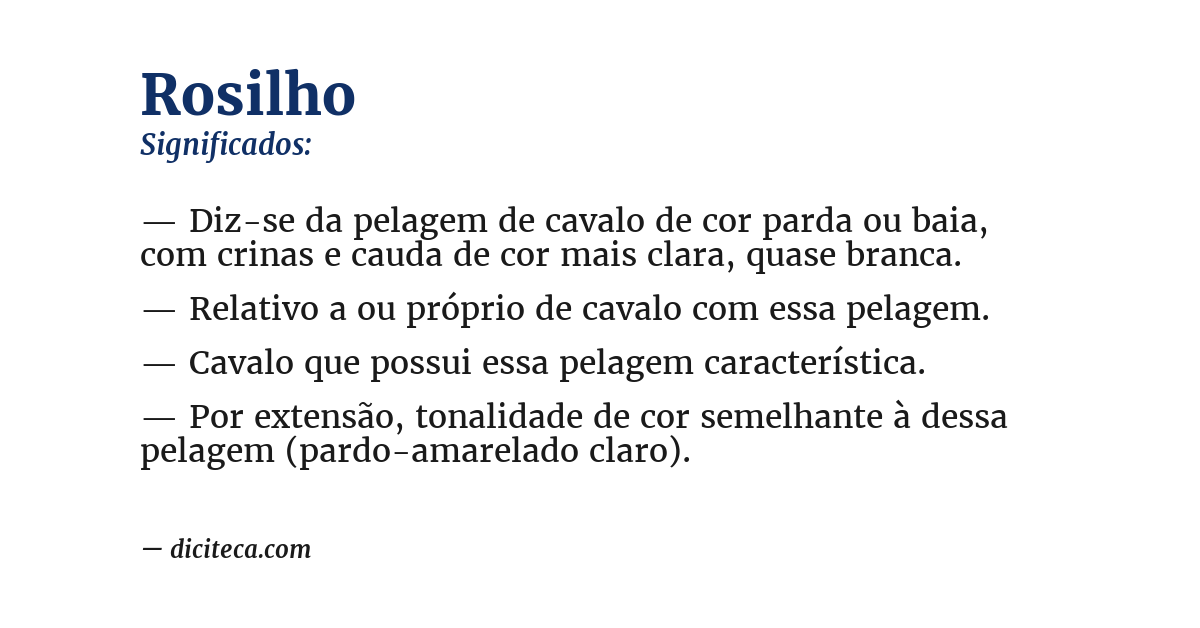 Significado de rosilho