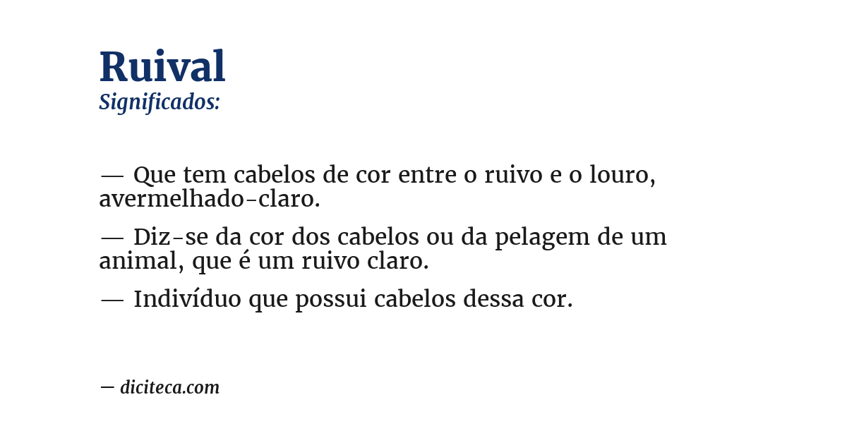 Significado de ruival