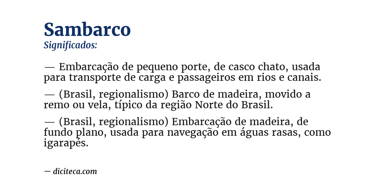 Significado de sambarco