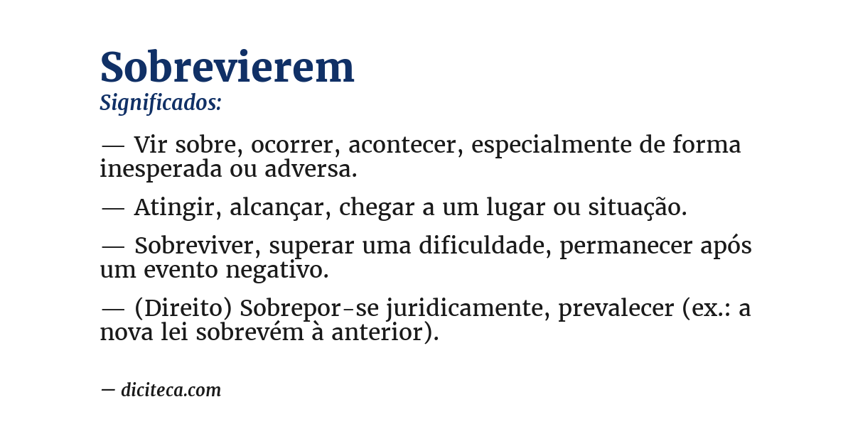 Significado de sobrevierem