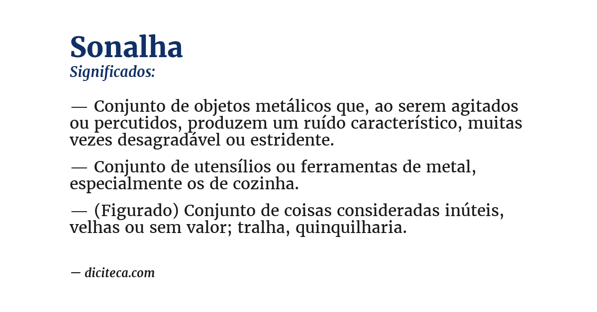 Significado de sonalha