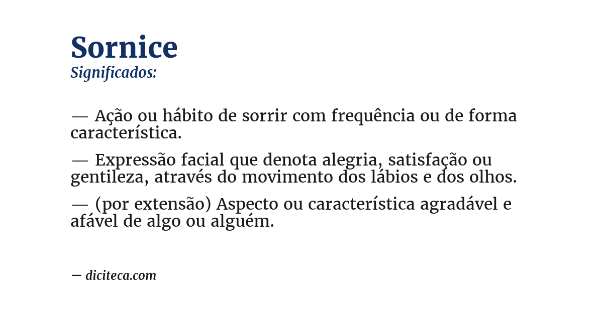 Significado de sornice