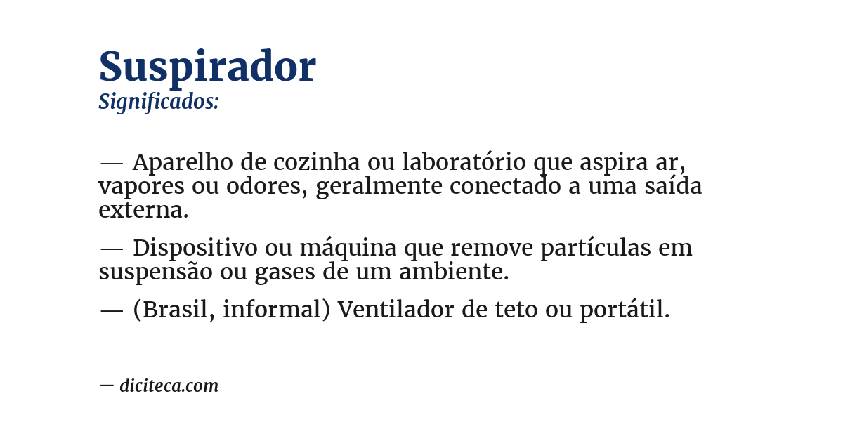 Significado de suspirador