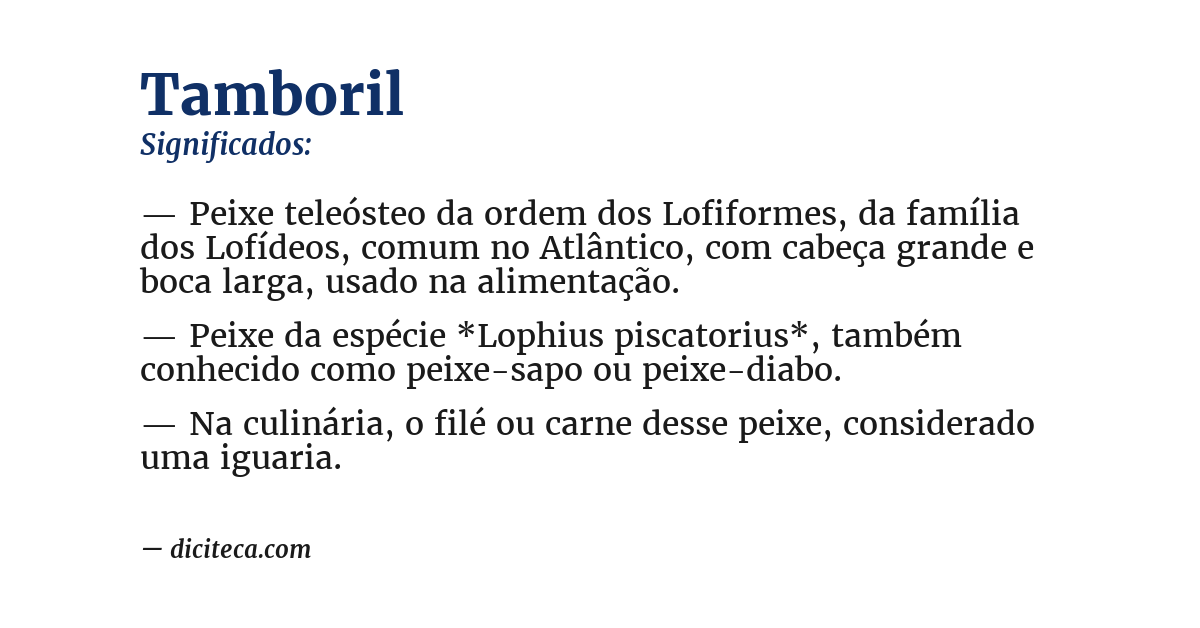Significado de tamboril