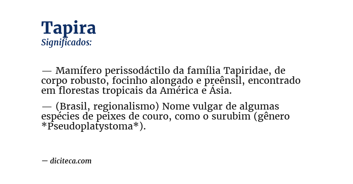 Significado de tapira