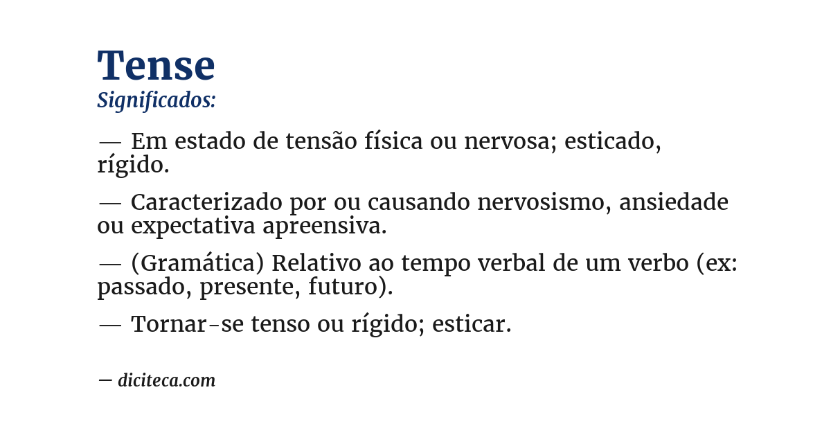 Significado de tense