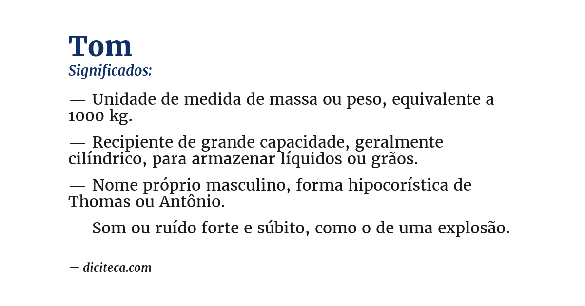 Significado de tom