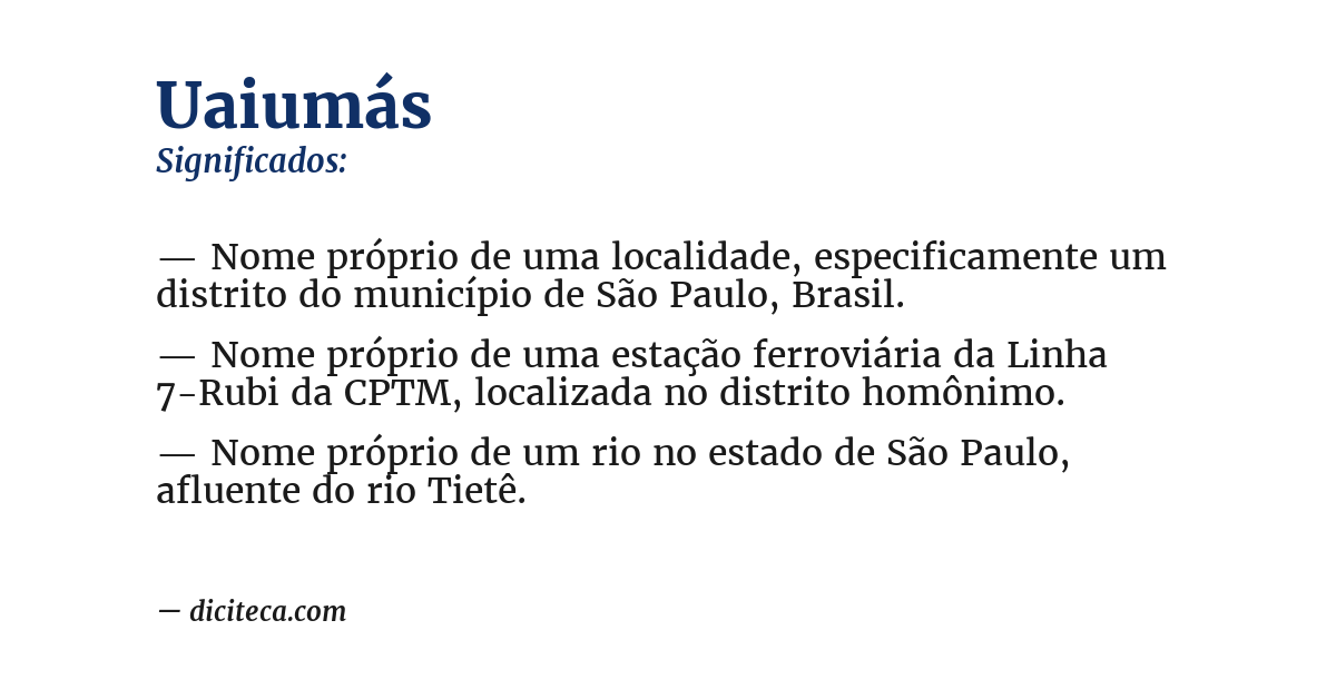 Significado de uaiumás