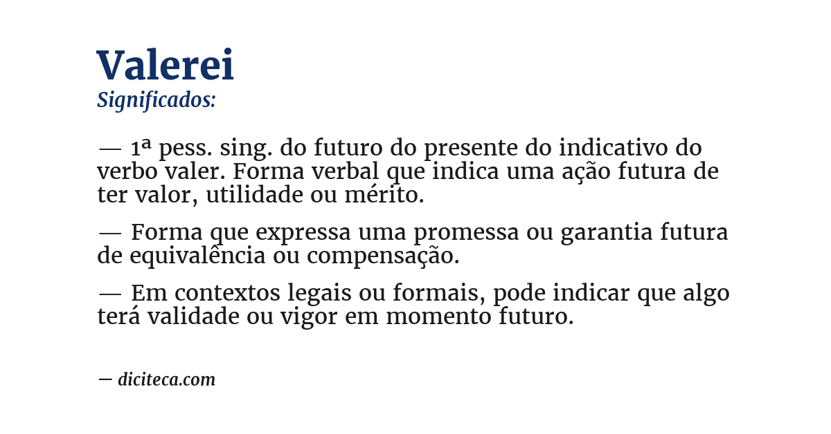 Significado de valerei