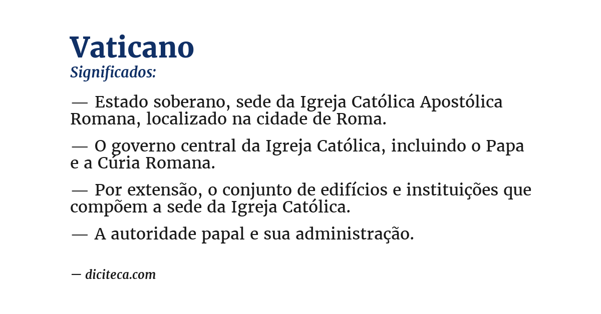 Significado de vaticano