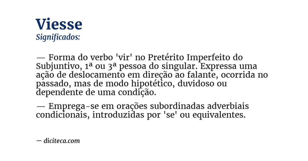 Significado de viesse