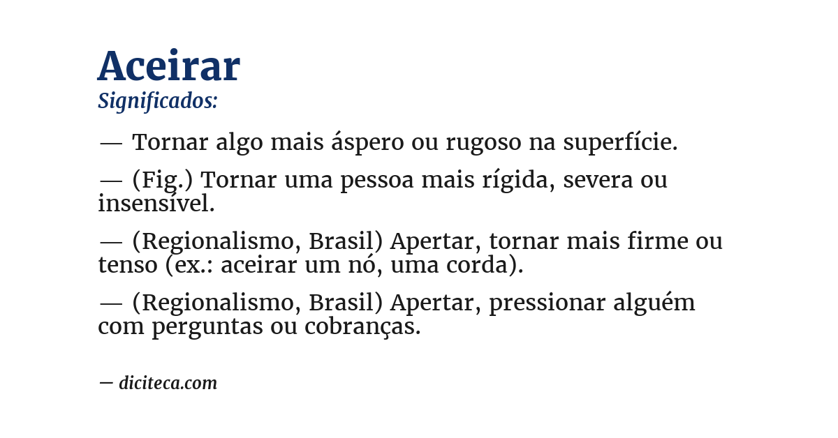 Significado de aceirar