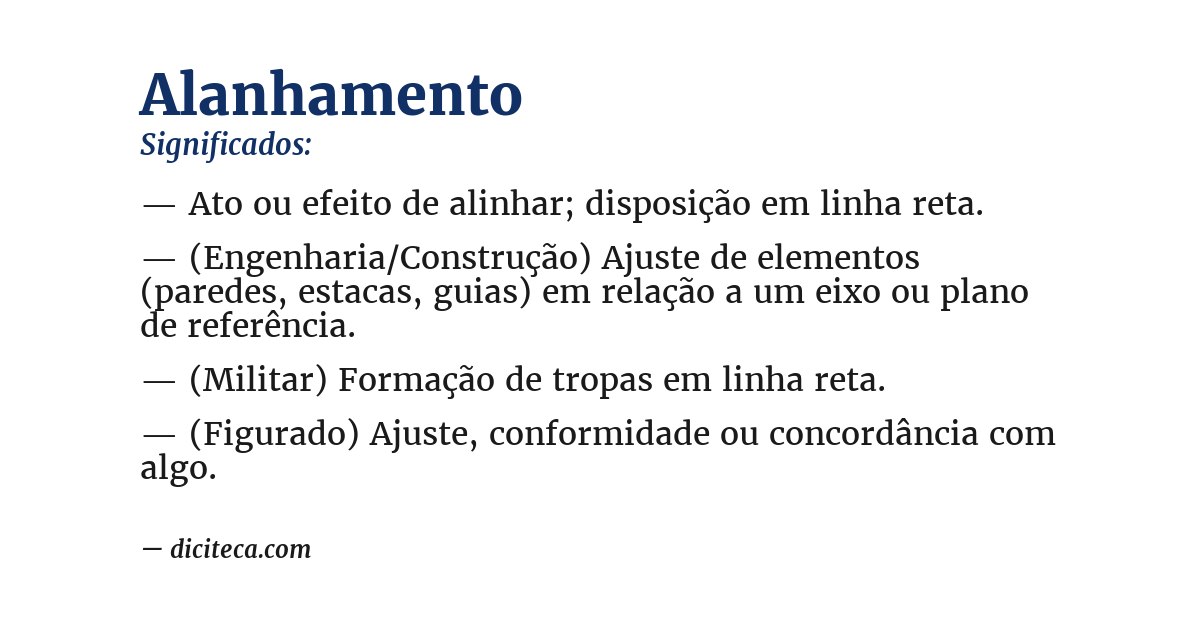 Significado de alanhamento