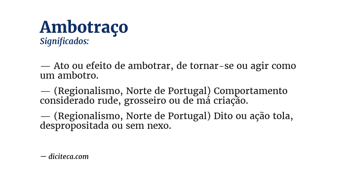 Significado de ambotraço