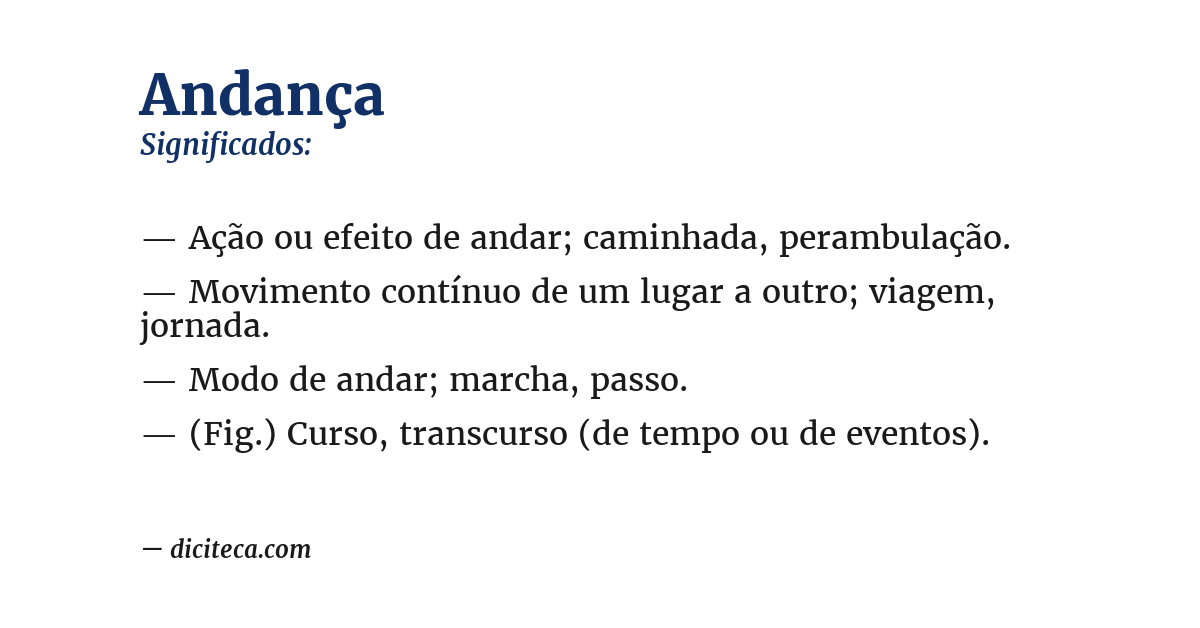 Significado de andança