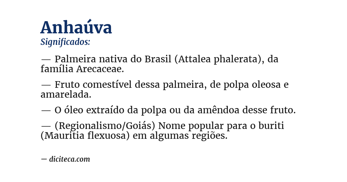 Significado de anhaúva