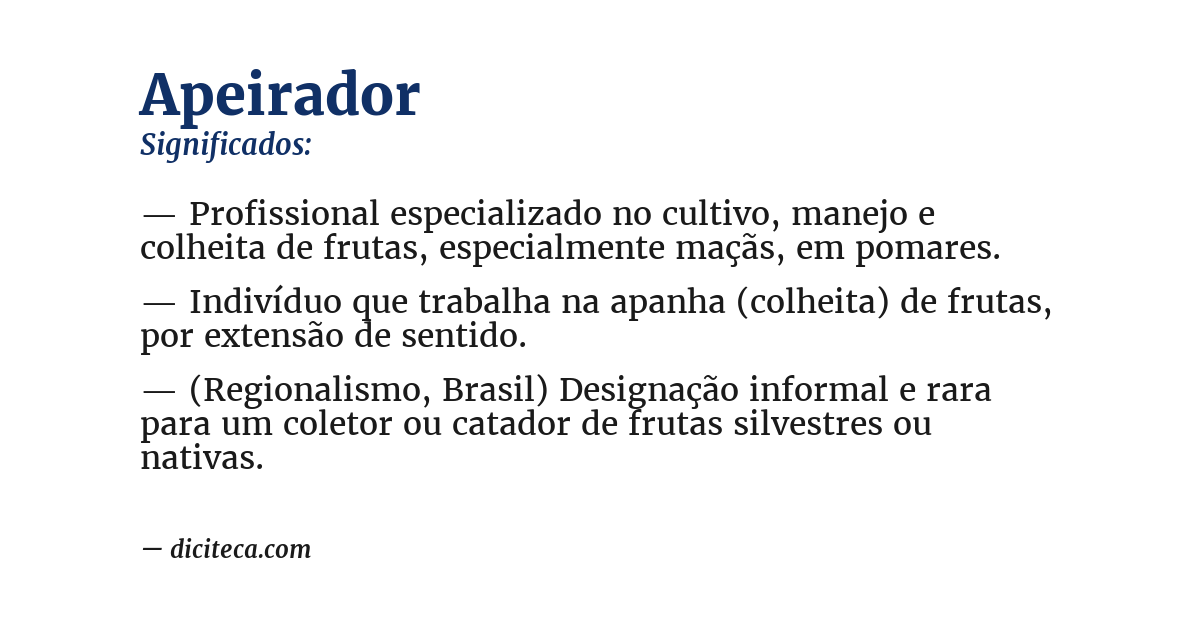 Significado de apeirador