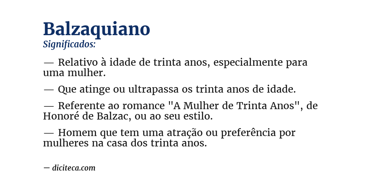 Significado de balzaquiano